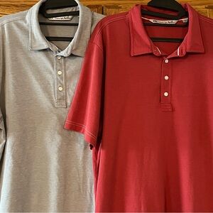 Travis Mathew Polo Shirts Men's XL Lot of 2 Pima Cotton Golf Pickleball